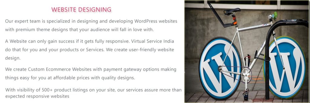 Get WordPress website design services online in India by Aarti Desk
